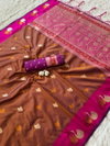 Rashmika Soft Silk With Pure Zari Waving Work Saree Wholesale In India
